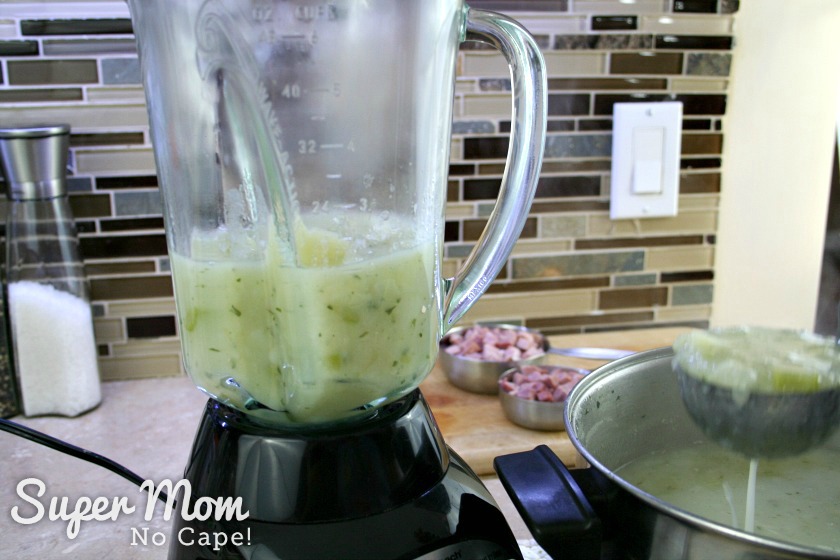 Luck of the Irish Soup in a blender to be pureed