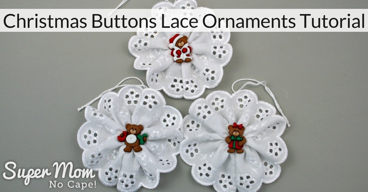 Download Christmas Button Lace Ornament Tutorial Easy Kids Christmas Craft PSD Mockup Templates