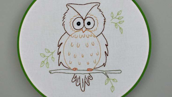 Owain Owl Embroidery Pattern - Super Mom - No Cape!