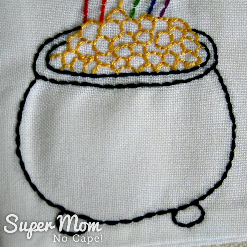 Embroidered pot of gold