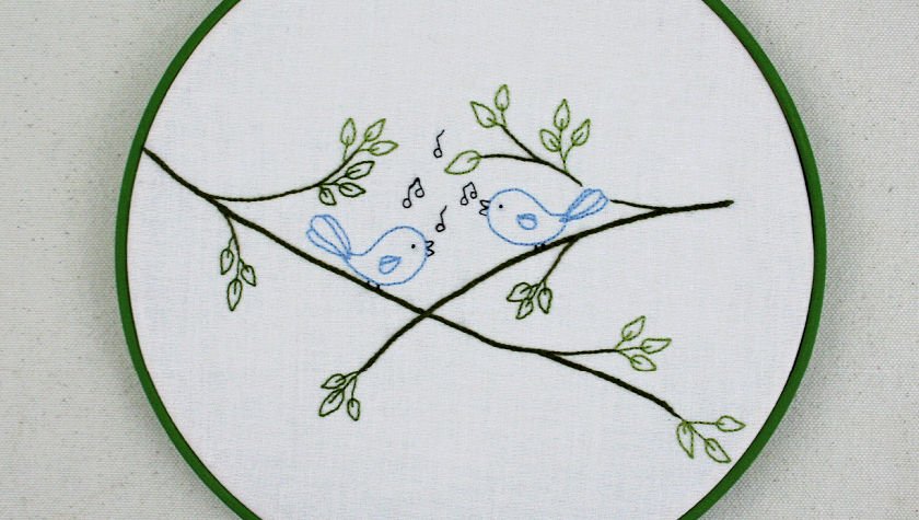 Land End Embroidery Hoop Art 