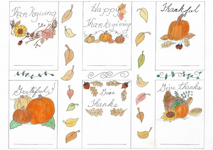 Thanksgiving place cards printable